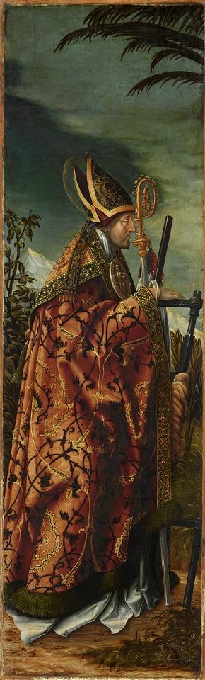Hans Burgkmair d. Ä. - Johannesaltar, linker Flügel, Hl. Erasmus - 21 - Bavarian State Painting Collections