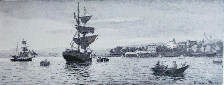 Hans gude--Indeseilingen til Christiania--1897