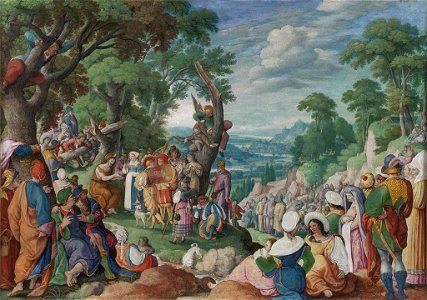 Hans Bol, The Sermon of St. John the Baptist, 1589, gouache (Louvre)