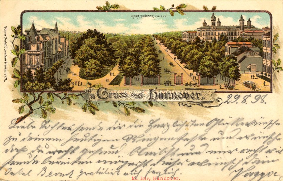 Hannover, Niedersachsen - Herrenhauser Allee (2) (Zeno Ansichtskarten)