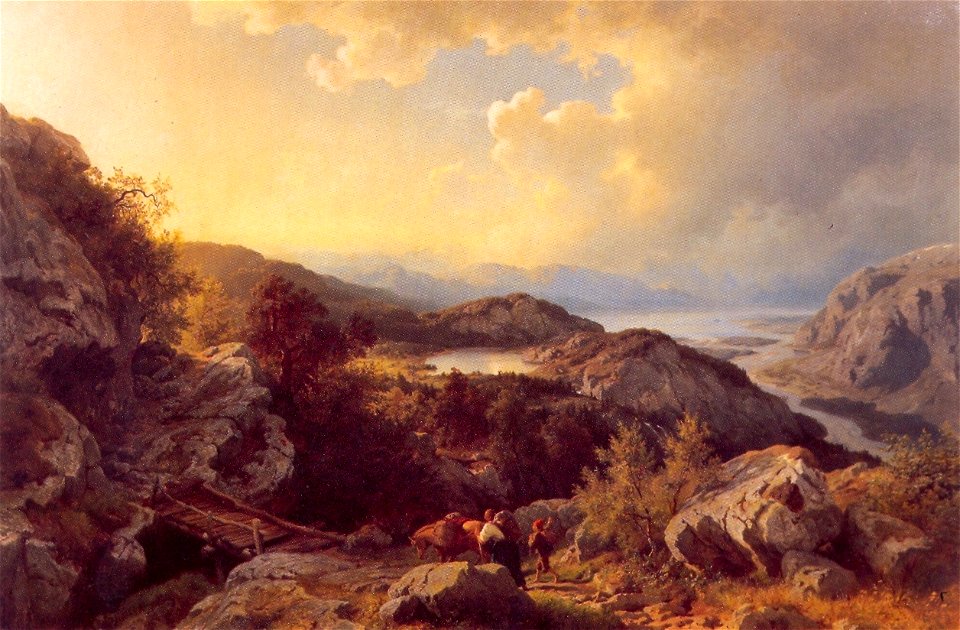 Hans Gude--Fra Vossevangen--1860
