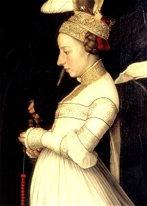 Hans Holbein d. J. - Darmstadt Madonna (detail) - WGA11535. Free illustration for personal and commercial use.