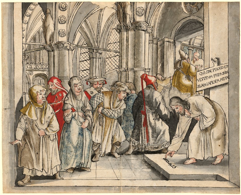 Hans Holbein d. J. (Kopie nach) - Christus und die Ehebrecherin, um 1540-50