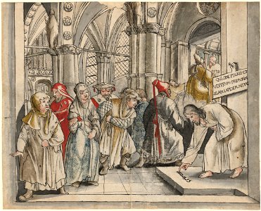 Hans Holbein d. J. (Kopie nach) - Christus und die Ehebrecherin, um 1540-50