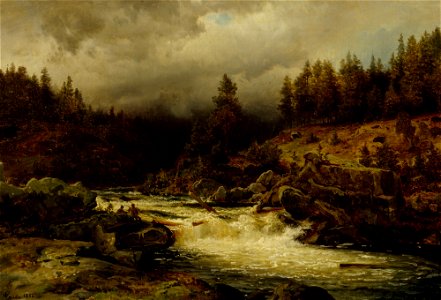 Hans Gude - Rapids in Norway - A I 293 - Finnish National Gallery