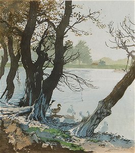 Hans Frank An der Alten Donau (Wildenten) 1926