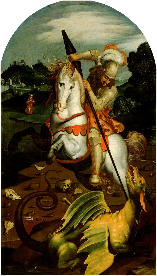Hans Georg Geiger a Geigerfeld - Sv. Jurij v boju z zmajem