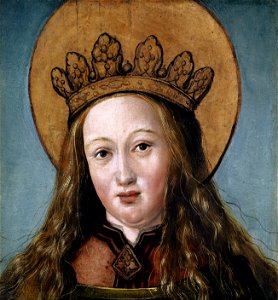 Hans Holbein d. J. - Kopf einer weiblichen Heiligen, um 1515