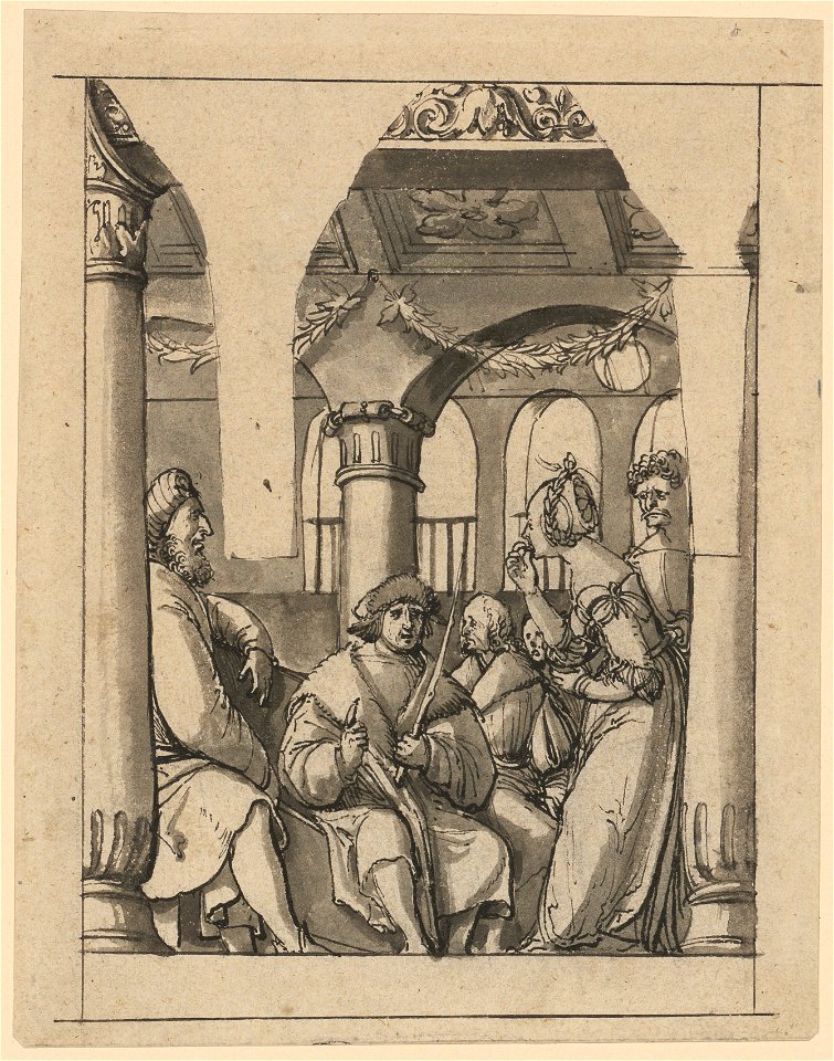Hans Holbein d. J. - Leaina vor den Richtern, um 1517-18