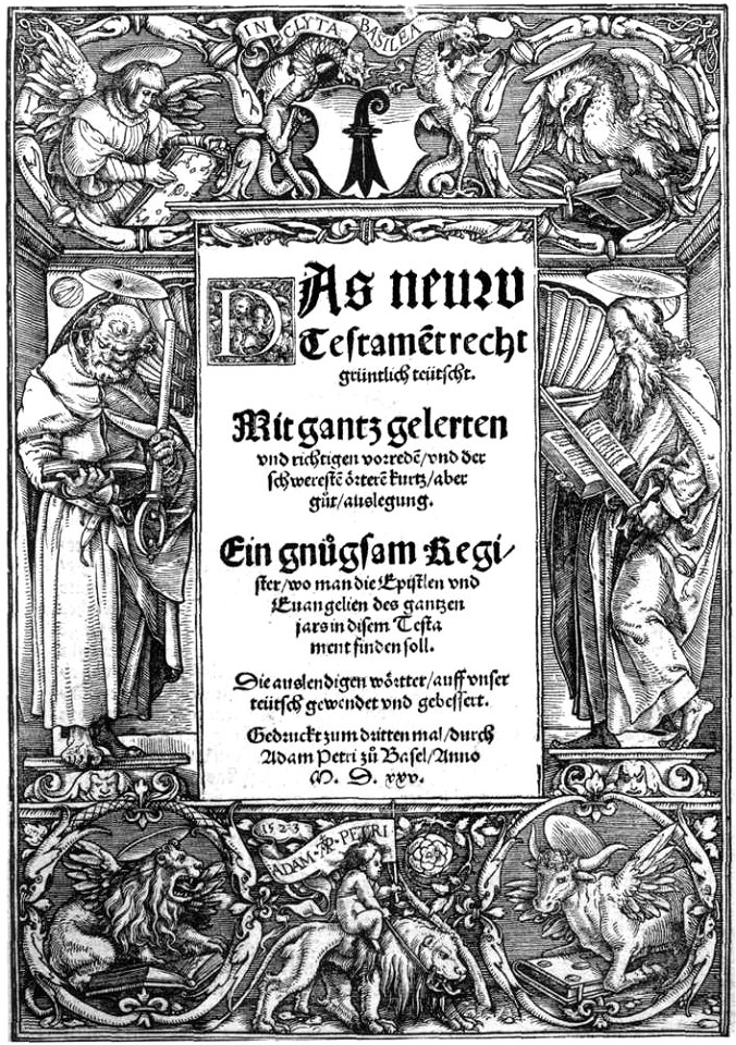 Hans Holbein d. J. - Title-plate with St Peter and St Paul - WGA11611