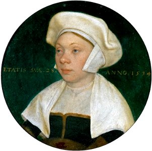 Hans Holbein d.J. - Die Frau eines Hofbediensteten König Heinrichs VIII