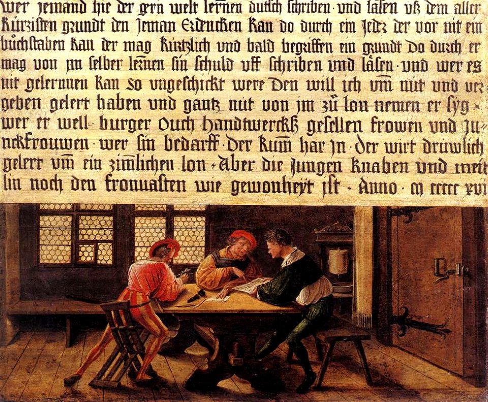 Hans Holbein d. J. - Signboard for a Schoolmaster - WGA11486
