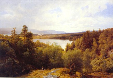 Hans Gude--Asterudtjernet, Ringerike--1878