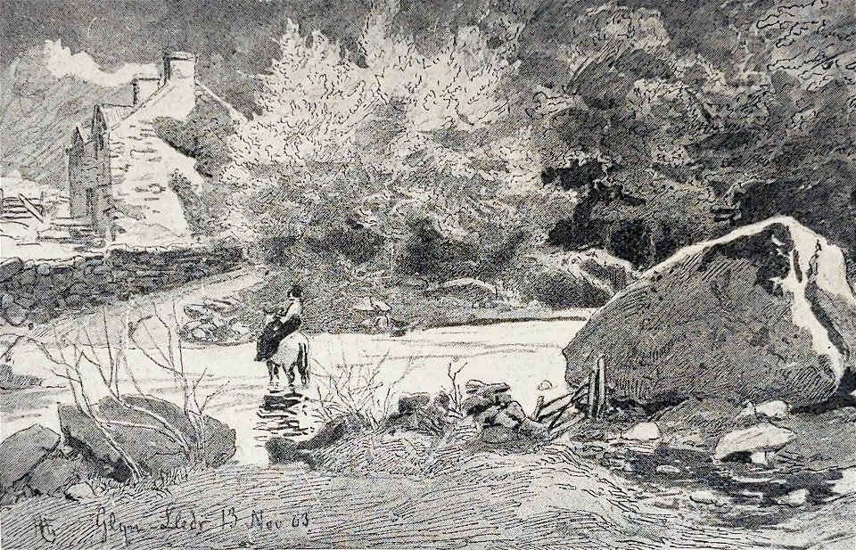 Hans gude--vadested ved glyn lledr i wales--1863