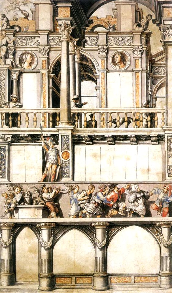 Hans Holbein d. J. - Drawing for the Façade Paintings in the Eisengasse (copy) - WGA11626