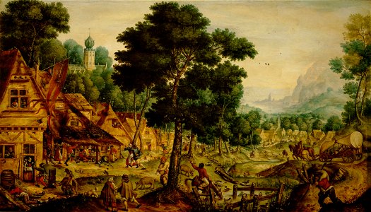Hans Bol - Flämisches Dorfleben - GG 1068 - Kunsthistorisches Museum