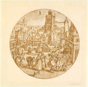 Hans Bol - The month January (Aquarius)