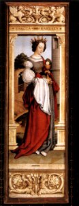 Hans Holbein d. Ä. - St Barbara - WGA11485. Free illustration for personal and commercial use.