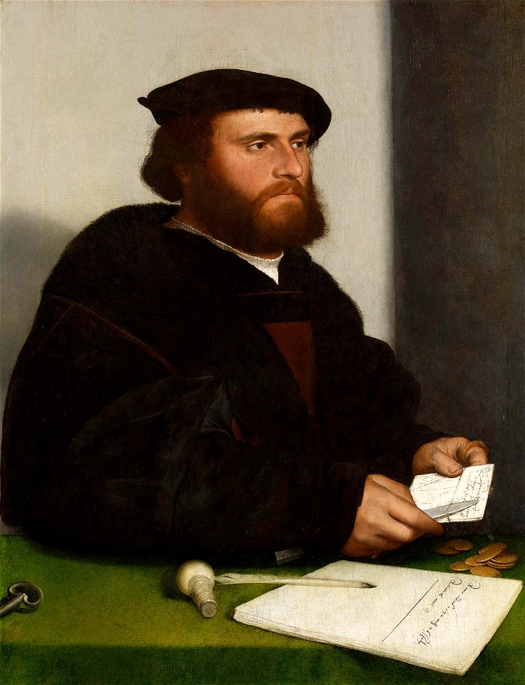 Hans Holbein the Younger (1497-8-1543) - A Merchant of the German Steelyard, 'Hans of Antwerp' - RCIN 404443 - Royal Collection