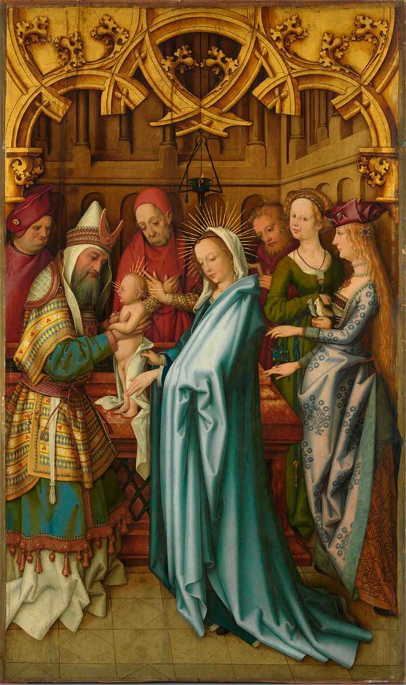 Hans Holbein d. Ä. - Kaisheimer Altar, Darbringung im Tempel - 723 - Bavarian State Painting Collections