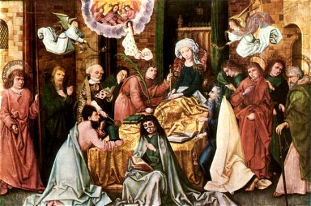 Hans Holbein d. Ä. - Death of the Virgin - WGA11476. Free illustration for personal and commercial use.