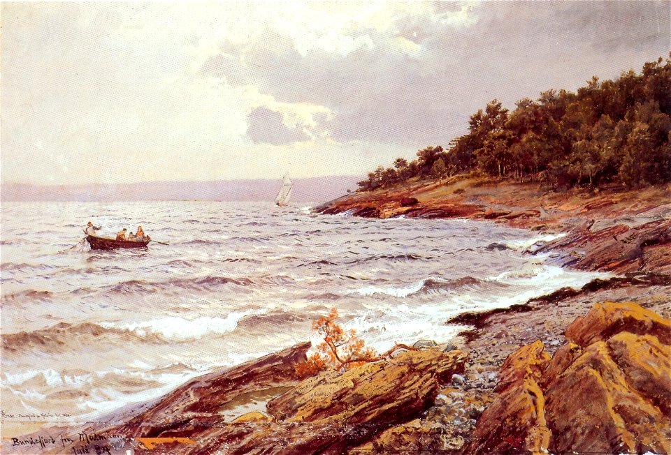 Hans Gude--Bunnefjorden Fra Malmoya--1884