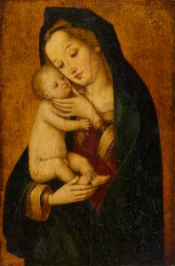 Hans Holbein d. Ä. - Maria, das Kind liebkosend - GG 6327 - Kunsthistorisches Museum