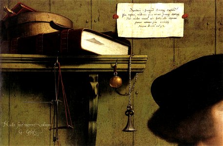 Hans Holbein d. J. - Portrait of the Merchant Georg Gisze (detail) - WGA11542