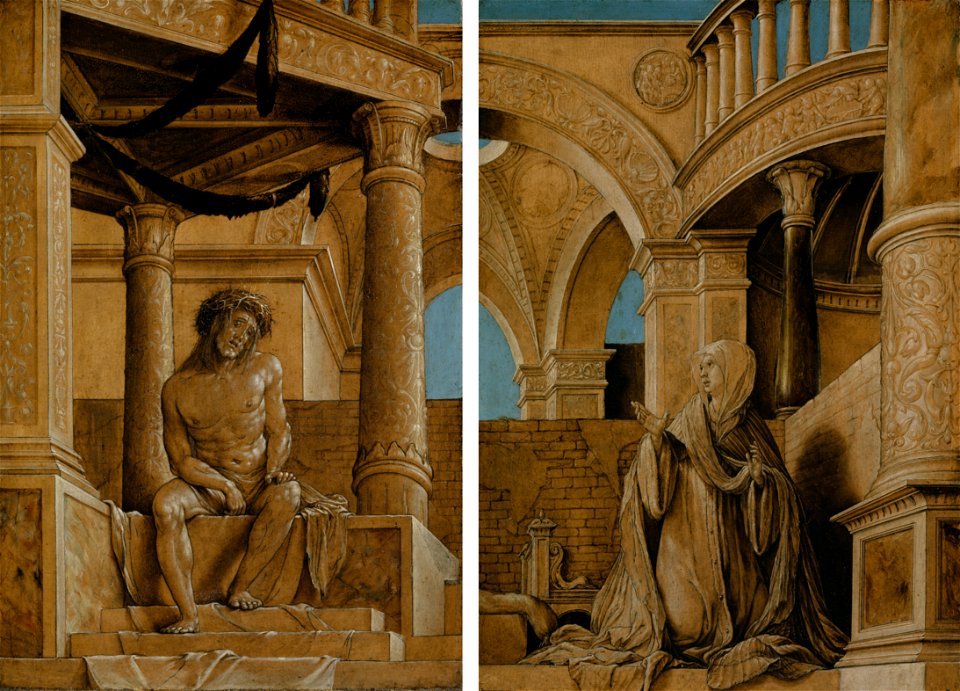 Hans Holbein d. J. - Christus im Elend und die trauernde Maria, um 1518-20