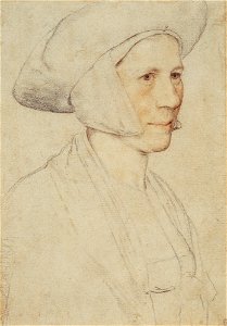 Hans Holbein the Younger - Unknown woman RL 12217. Free illustration for personal and commercial use.