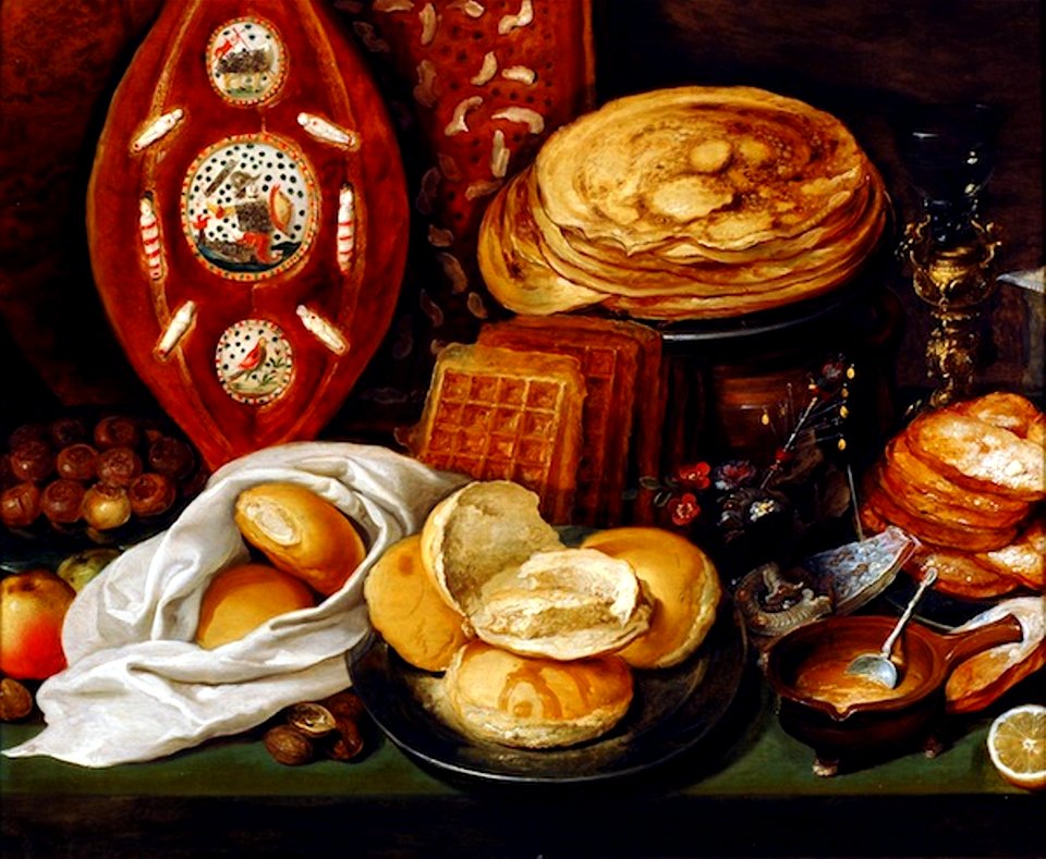 Hans Francken - christoforos-winter-still-life-with-pancakes KMSKB