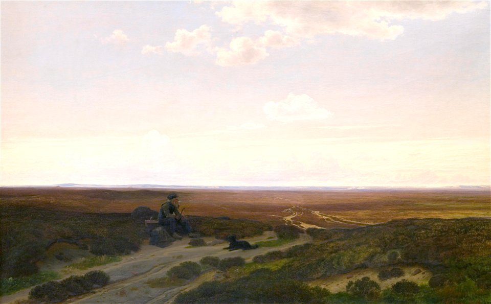 Hans Friis - View of Pårup Moors near Silkeborg, Jutland - KMS862 - Statens Museum for Kunst