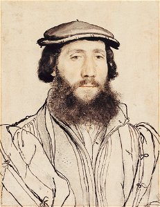 Hans Holbein the Younger - Unknown man with a beard RL 12258. Free illustration for personal and commercial use.