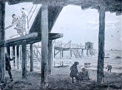 Hans gude--badehus i ahlbeck--1885