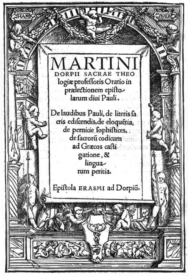 Hans Holbein d. J. - Title page in the form of a Renaissance niche - WGA11610
