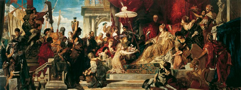 Hans Makart - Venedig huldigt Caterina Cornaro - 5838 - Österreichische Galerie Belvedere