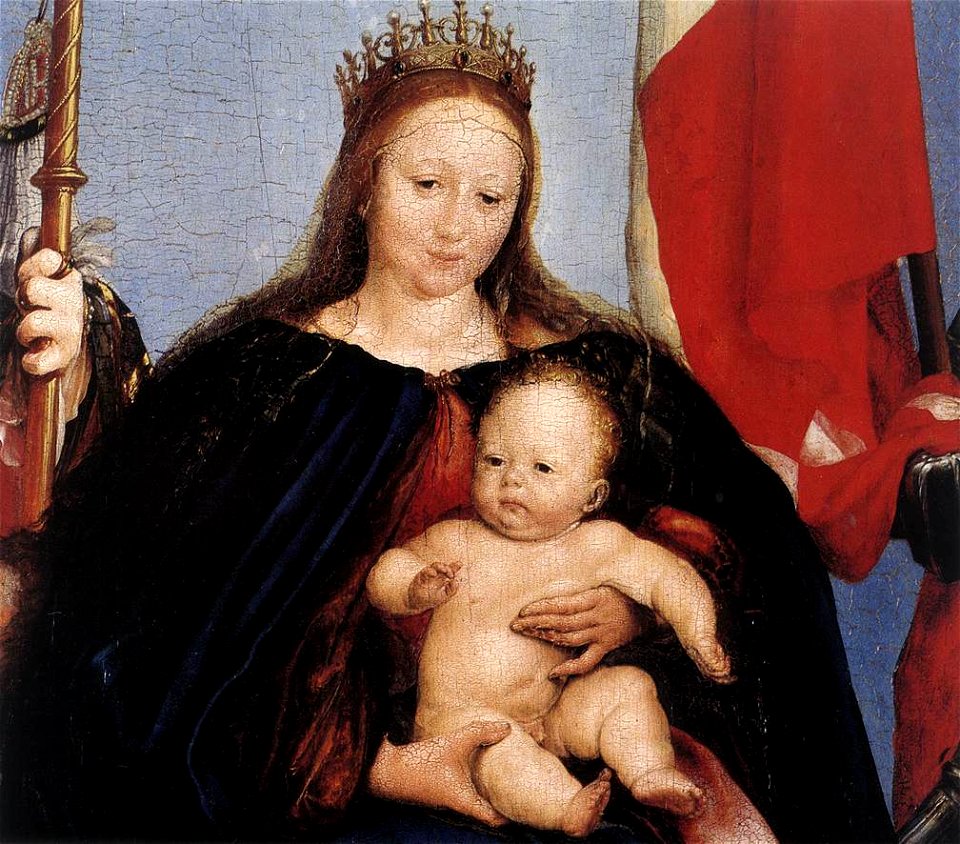 Hans Holbein d. J. - The Solothurn Madonna (detail) - WGA11496