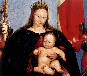 Hans Holbein d. J. - The Solothurn Madonna (detail) - WGA11496