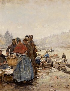 Hans Herrmann - Fischfrauen an der Mole - BG-M 12108-14 - Berlinische Galerie
