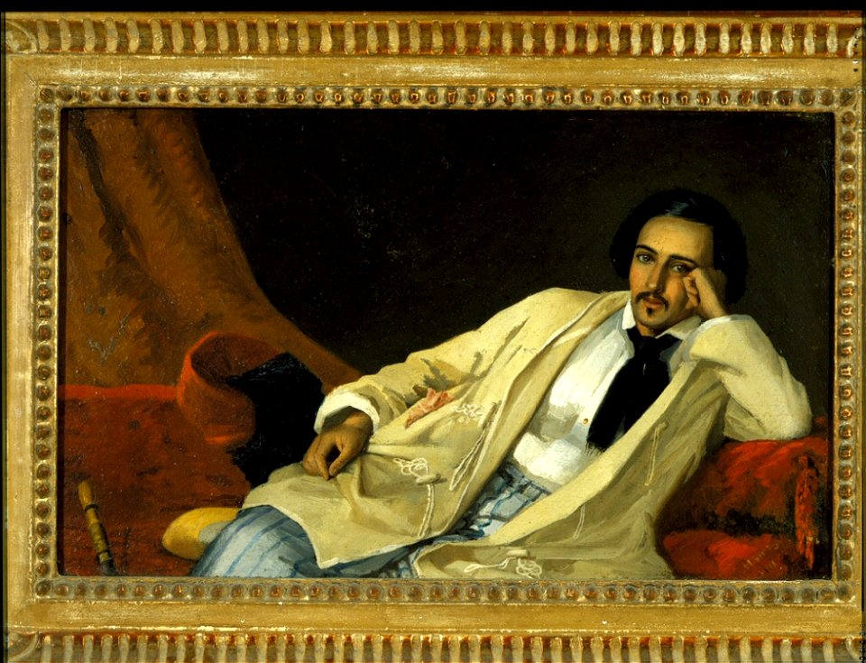 Hans Johan Fredrik Berg - Man Reclining in a Turkish Robe - 57.161 - Rhode Island School of Design Museum