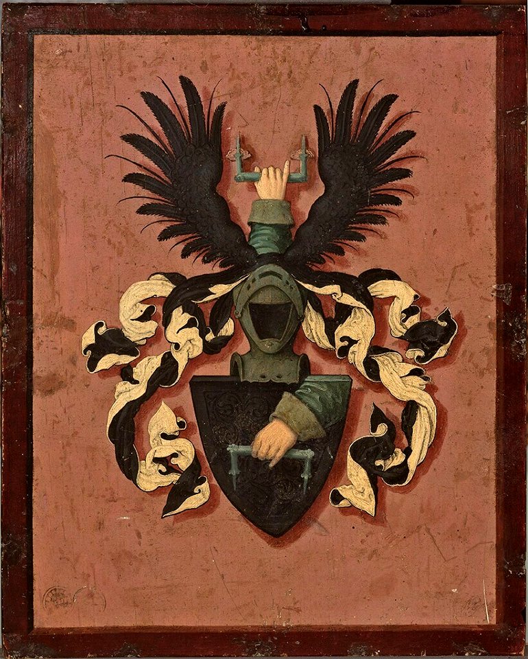 Hans Maler - Wapenschild van het geslacht Klammer von Weydach - 1485 verso (OK) - Museum Boijmans Van Beuningen