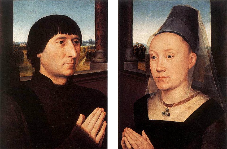 Hans Memling - Portraits of Willem Moreel and His Wife - WGA14854
