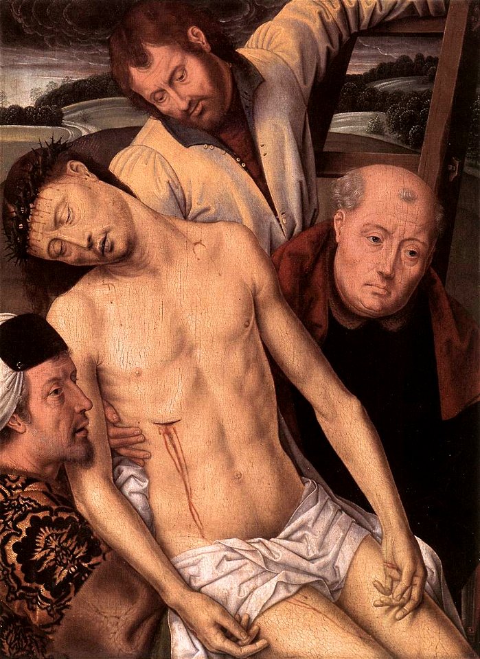 Hans Memling - Deposition (left wing of a diptych) - WGA15003