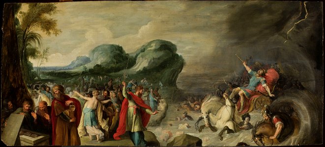 Hans Jordaens III - Jews crossing the Red Sea (Exodus 14-21-28) - M.Ob.2418 - National Museum in Warsaw