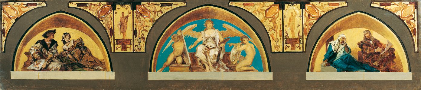 Hans Makart - Holbein, Allegorie der Malerei, Dürer - 3755a - Kunsthistorisches Museum