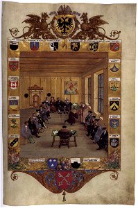 Hans Muelich - Meeting of the Regensburg Council - WGA15616