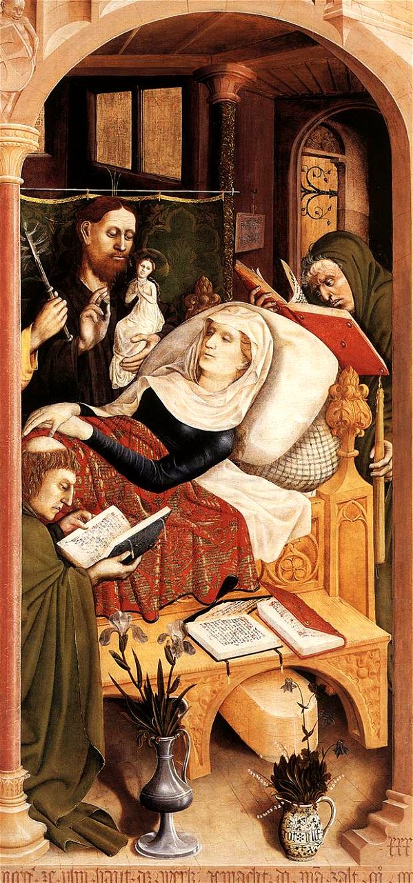 Hans Multscher - The Death of the Virgin (detail) - WGA16333