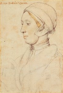 Hans Holbein the Younger - Queen Anne Boleyn RL 12189. Free illustration for personal and commercial use.