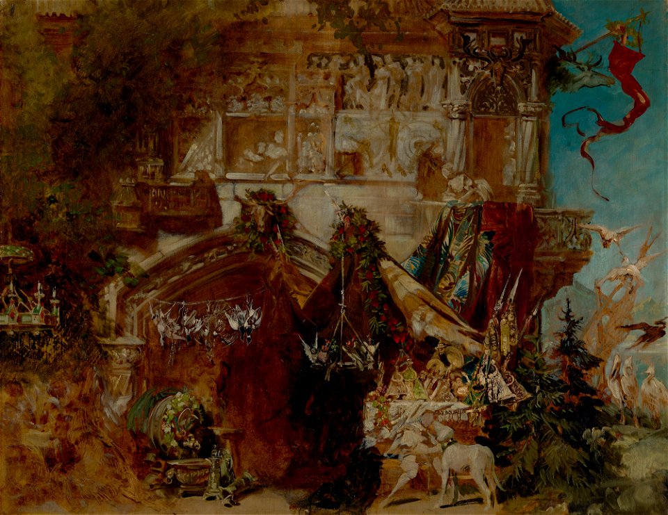 Hans Makart - Die Jagdburg - G 14930 - Lenbachhaus