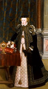 Hans Mielich, , Schloss Ambras Innsbruck - Erzherzogin Anna (1528-1590), Bildnis in ganzer Figur - GG 3847 - Kunsthistorisches Museum